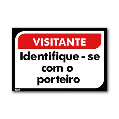 Sinal PVC Visitante