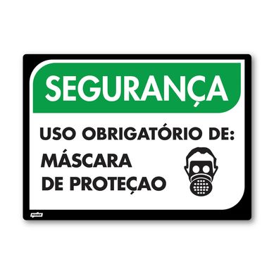 Sinal PVC Mscara de Proteo