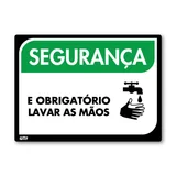 Sinal PVC Lavar as Mãos