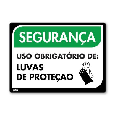 Sinal PVC Luvas de Proteo
