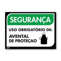 Sinal PVC Obrigatório Usar Avental Proteção