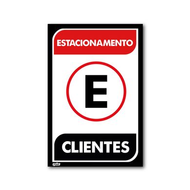 Sinal PS Estacionamento Clientes