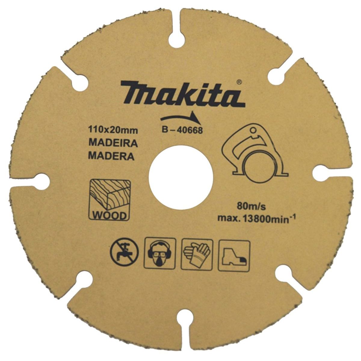 Disco para Madeira B-40668 Makita 110mm Dourado, marca Makita - Foto Principal