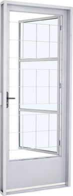 Porta Postigo Ao Quadriculada Direita 217x87x8cm Pratika