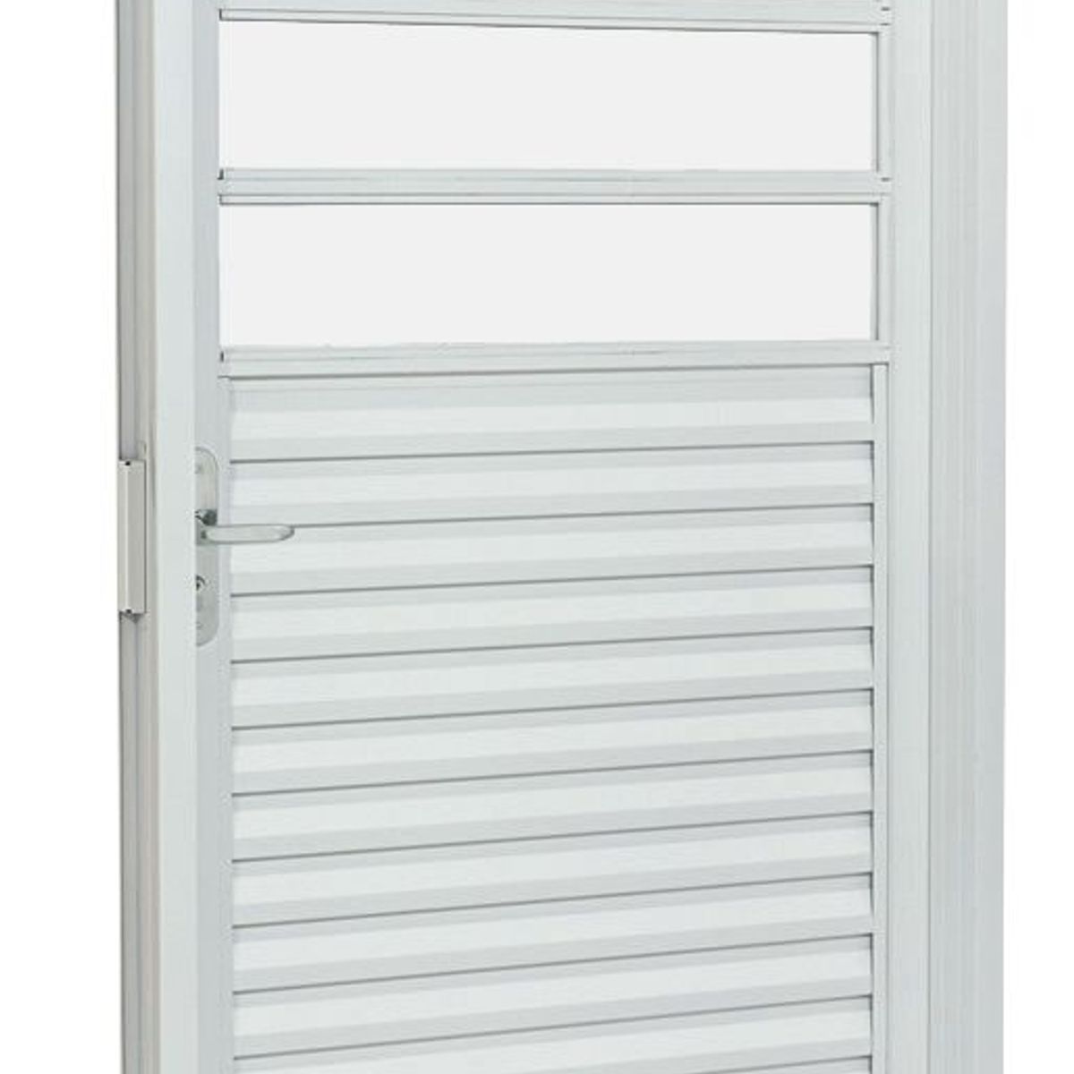 Porta Vidro e Travessa Aço Branco Direita 217x87x6,5cm Pratika, marca Sasazaki - Foto Principal