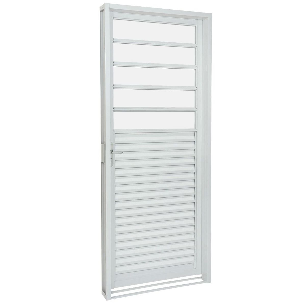 Porta Vidro e Travessa Aço Branco Direita 217x87x6,5cm Pratika, marca Sasazaki - Foto Principal