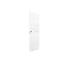 Folha de Porta Frisada Madeira Solida MDP Branco UV Acabado 210x70x3,5cm Bella