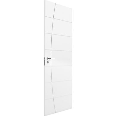 Folha de Porta Frisada Madeira Solida MDP Branco UV Acabado 210x90x3,5cm Elegance
