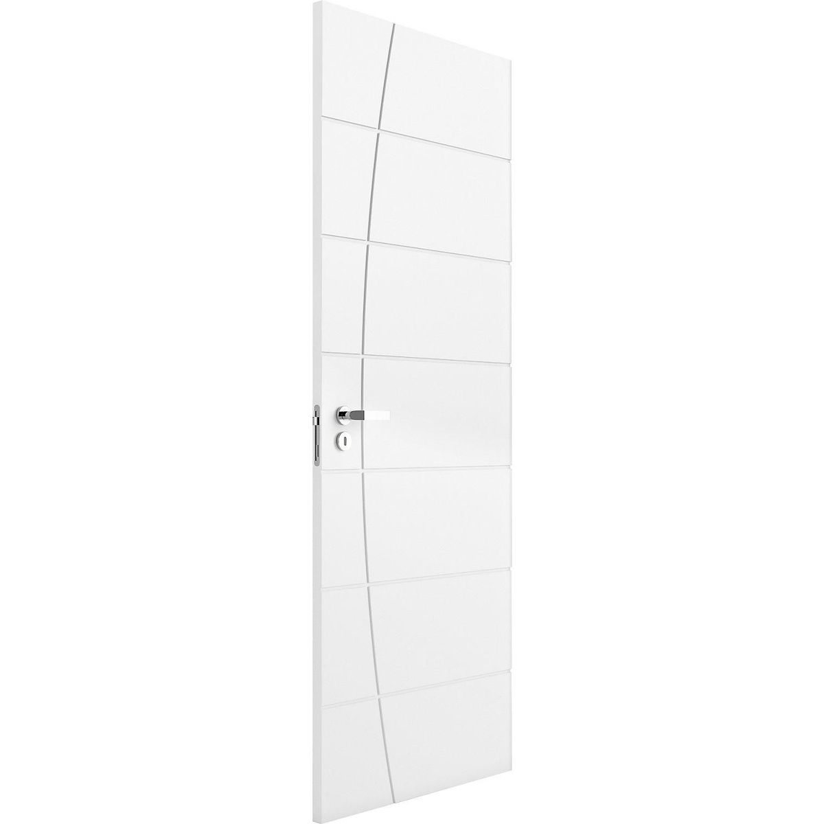 Folha de Porta Frisada Madeira Solida MDP Branco UV Acabado 210x80x3,5cm Elegance, marca Vert - Foto Principal