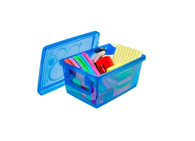 Mini Organizador com Trava Azul 1.5L 14x9x20