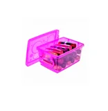 Mini Organizador com Trava Pink 650ml 11x7x15