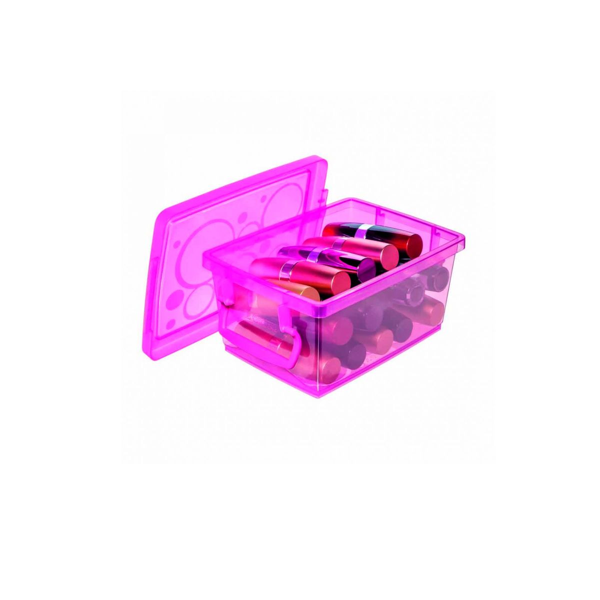 Mini Organizador com Trava Pink 650ml 11x7x15, marca Ordene - Foto Principal