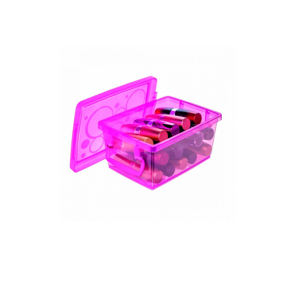 Mini Organizador com Trava Pink 650ml 11x7x15, marca Ordene - Foto Principal