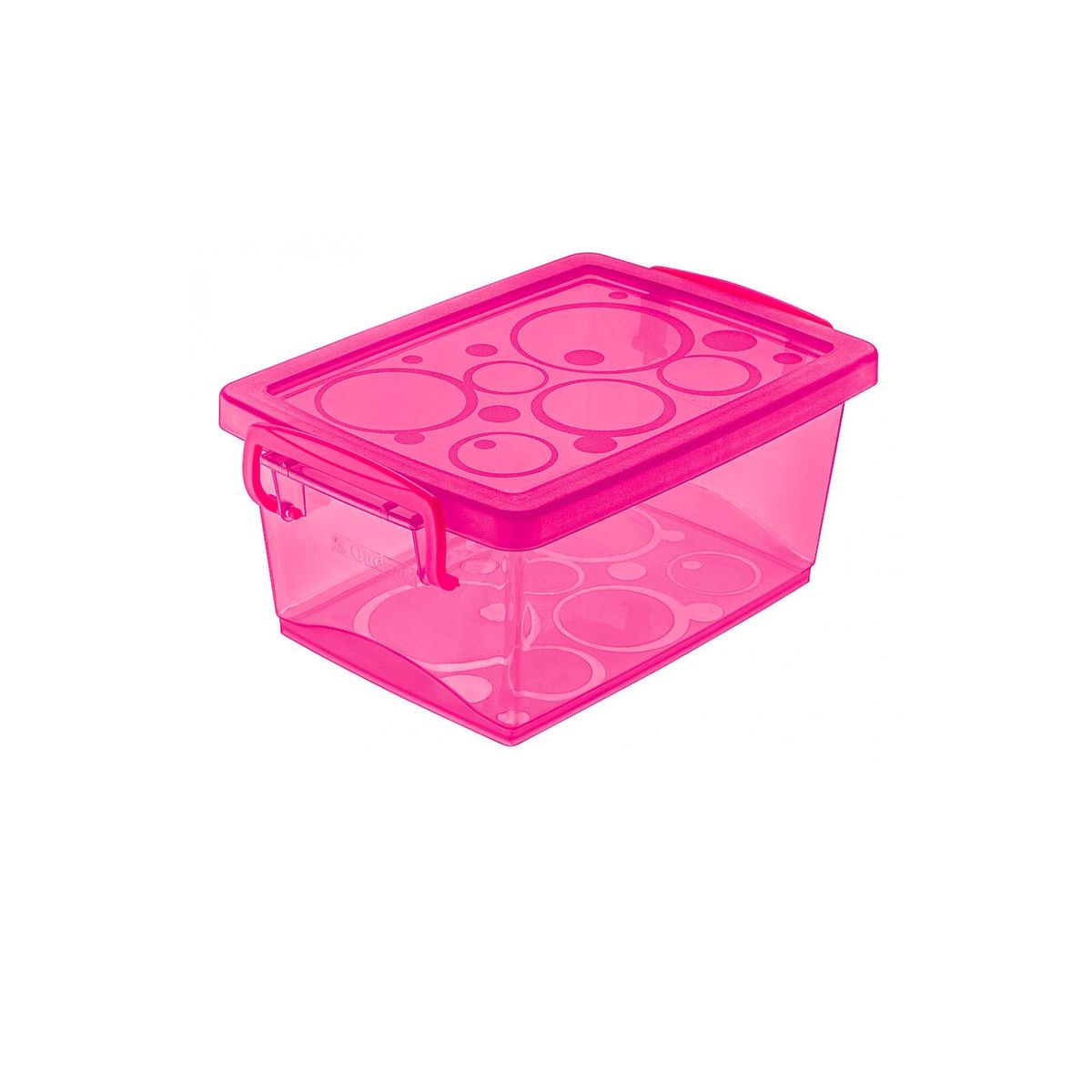 Mini Organizador com Trava Pink 650ml 11x7x15, marca Ordene - Foto 2