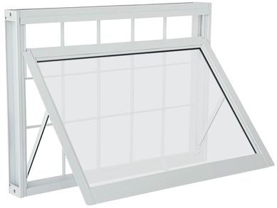 Janela Maxim-ar Ao Branco Quadriculada 60x60x8cm Pratika