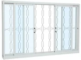 Janela de Correr Aço 4 Folhas Elo Central 120x150x12cm Pratika