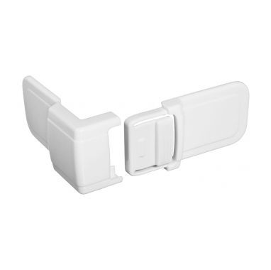 Trava para Canto de Gavetas 2 Unidades 3,7x8x0,9cm Branco 