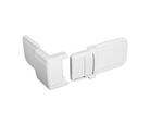 Trava para Canto de Gavetas 2 Unidades 3,7x8x0,9cm Branco