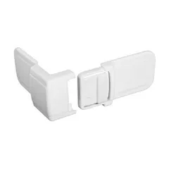 Trava para Canto de Gavetas 2 Unidades 3,7x8x0,9cm Branco