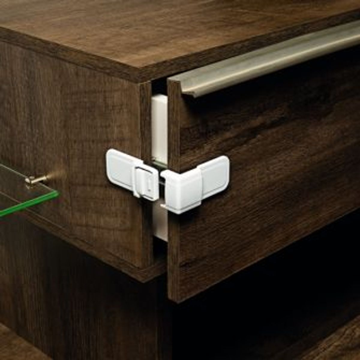 Trava para Canto de Gavetas 2 Unidades 3,7x8x0,9cm Branco, marca Ordene - Foto 2