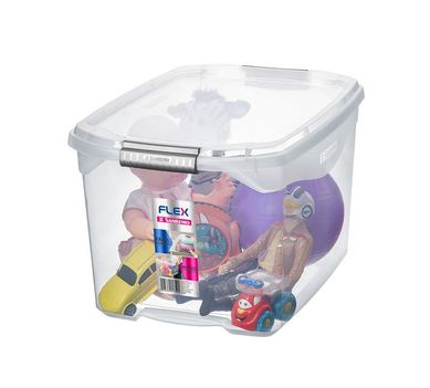 Caixa Organizadora Mdia 48,7x33,1x27,6cm 29L Cristal 