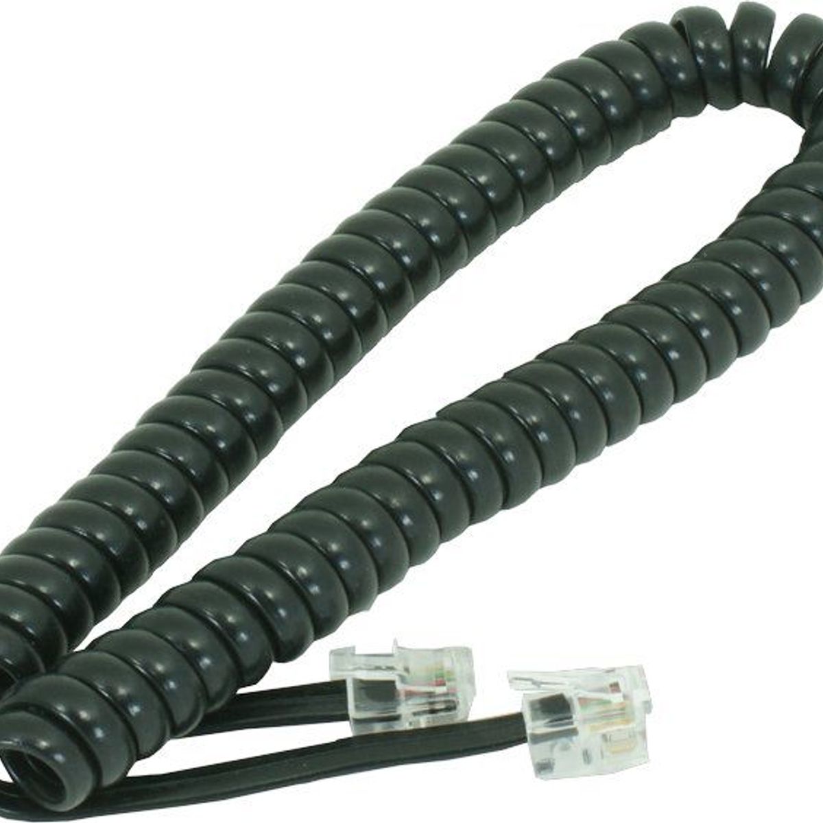 Cordao Espiral 4P4C 2M Preto, marca Dualcomp - Foto Principal