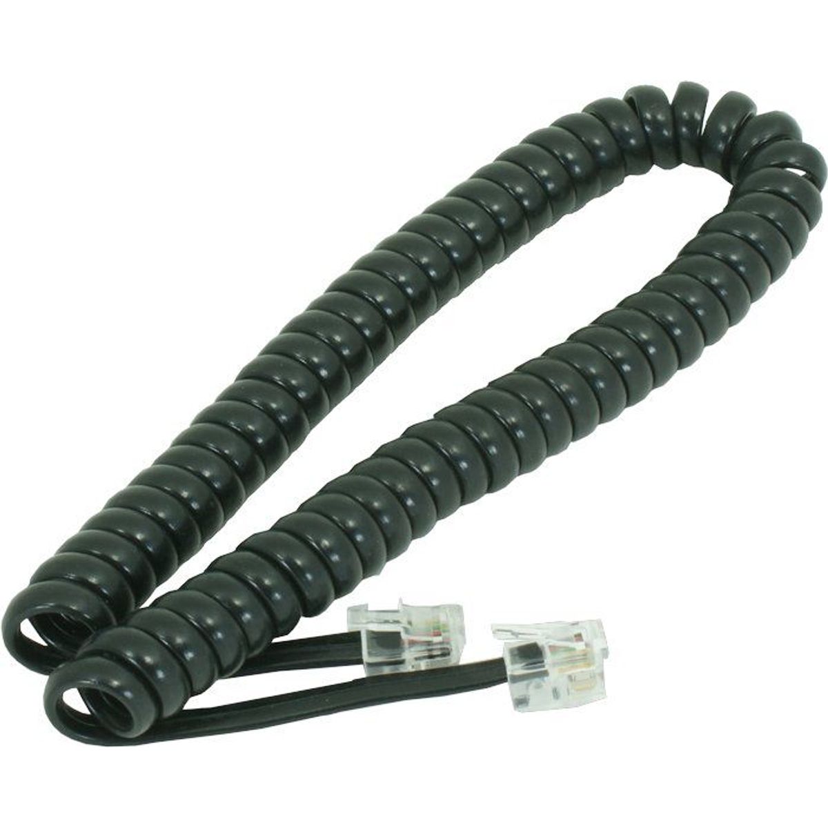 Cordao Espiral 4P4C 2M Preto, marca Dualcomp - Foto Principal