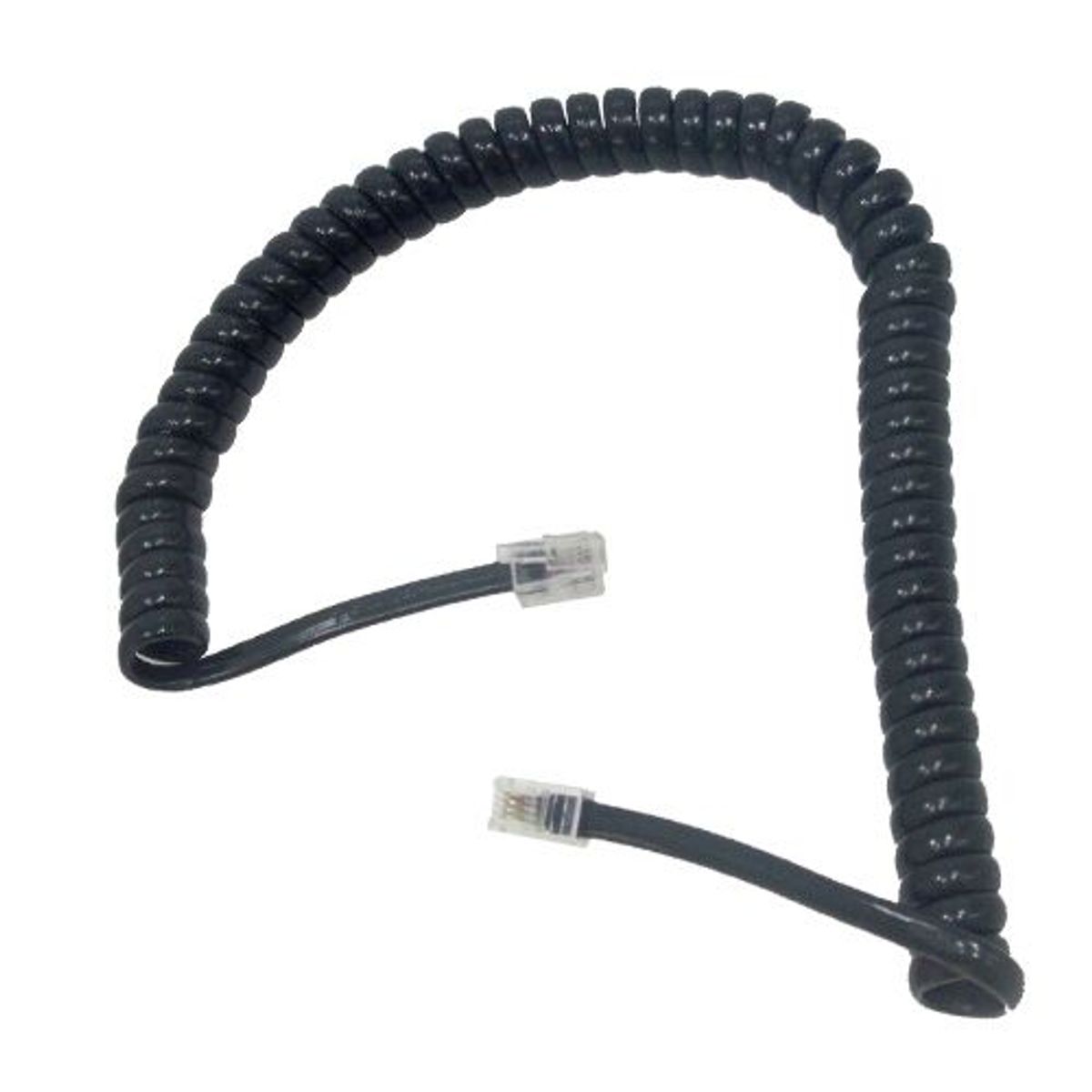 Cordao Espiral 4P4C 2M Preto, marca Dualcomp - Foto 2