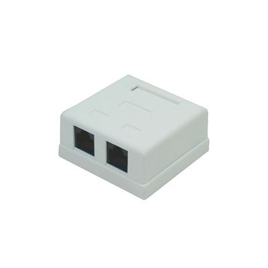 Caixa de Sobrepor com Duas Entradas CAT5 Branco