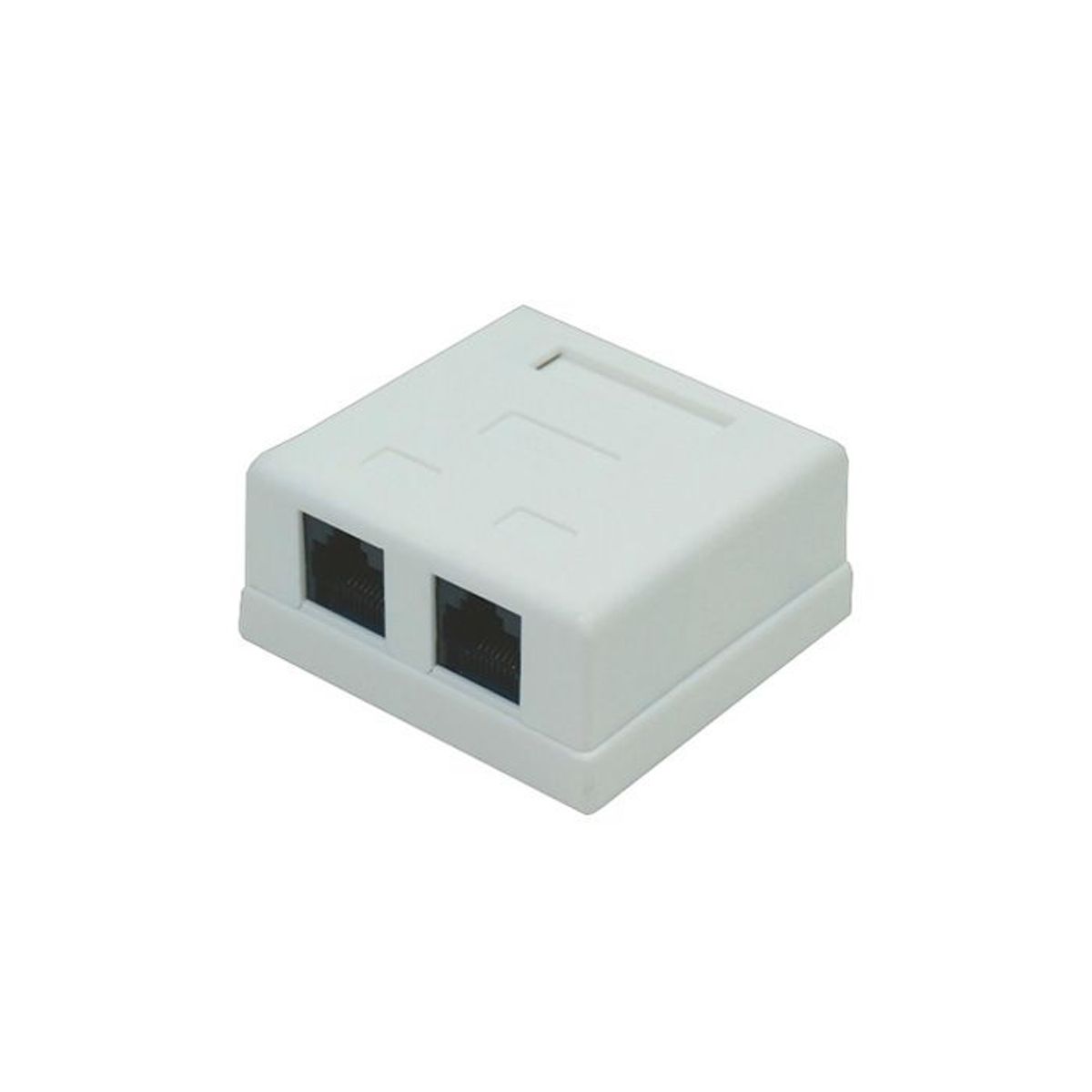 Caixa de Sobrepor com Duas Entradas CAT5 Branco, marca Dualcomp - Foto Principal