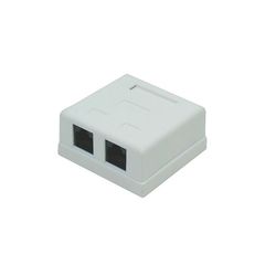 Caixa de Sobrepor com Duas Entradas CAT5 Branco