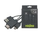 Cabo Adaptador MHL HDMI x USB-A 11P 2000cm Preto