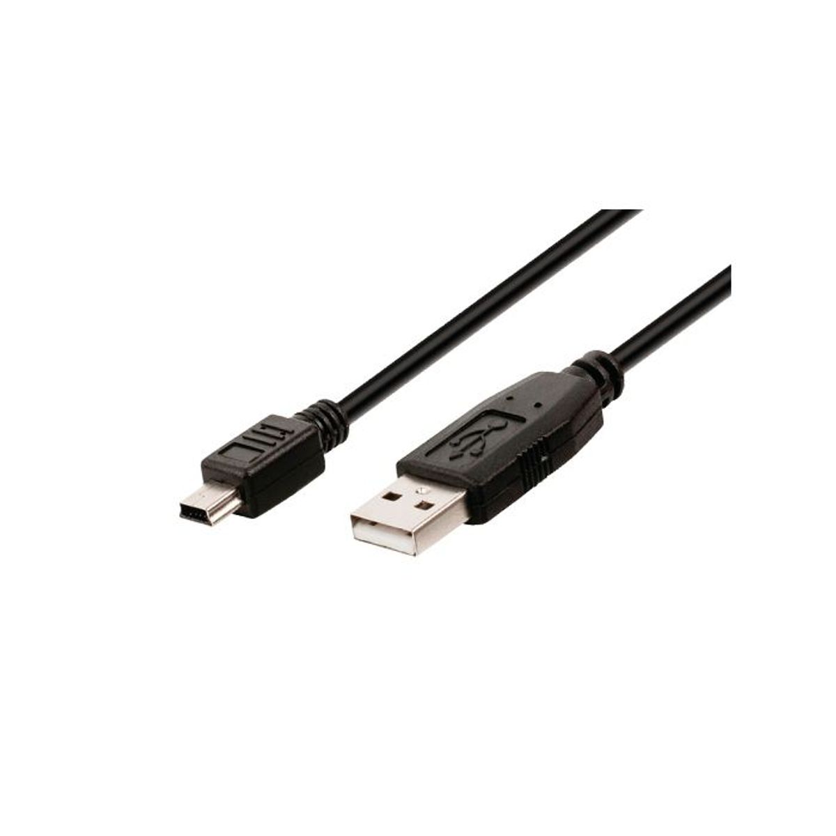 Cabo USB-A M 2.0 x USB Mini 5 Pinos 1,8m Preto, marca Dualcomp - Foto Principal