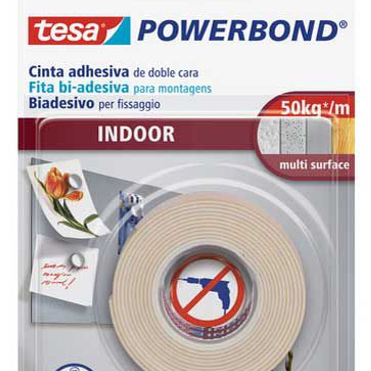 Fita Dupla Face Powerbond, Branco, 1,5x19m, marca Tesa - Foto Principal