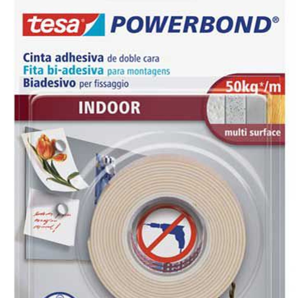 Fita Dupla Face Powerbond, Branco, 1,5x19m, marca Tesa - Foto 2