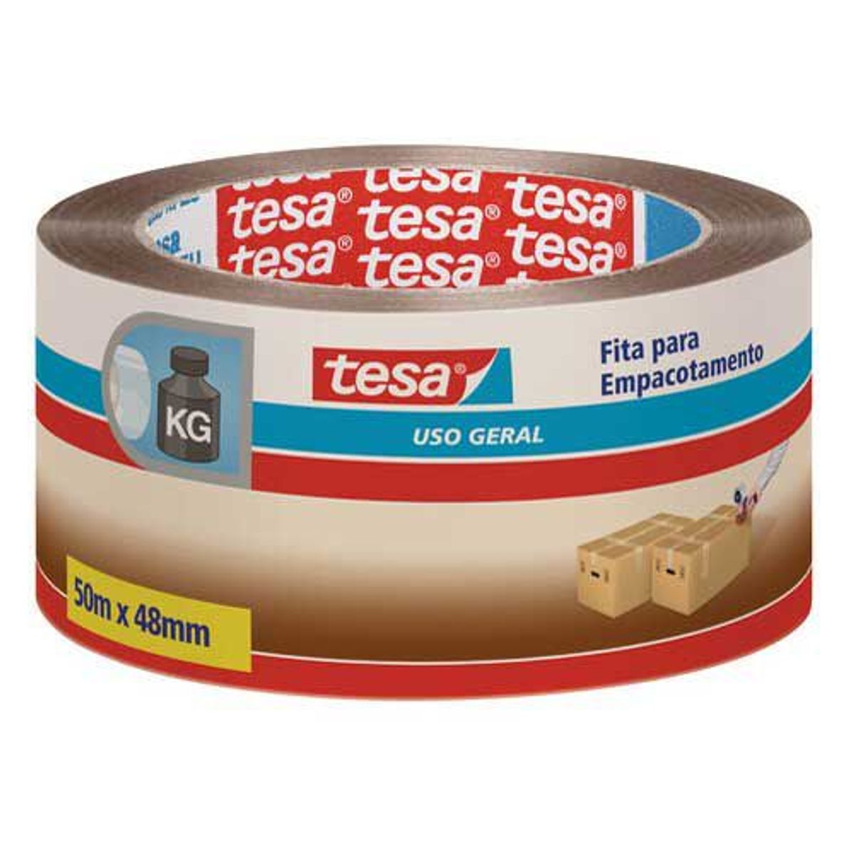 Fita de Empacotamento, Marrom, 50x48m, marca Tesa - Foto Principal