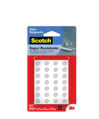 Protetor Anti-Impacto 3M Scotch Redondo Extra Pequeno - 28 unidades