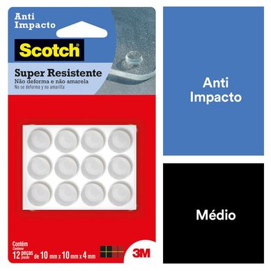 Protetor Anti-Impacto 3M Scotch Redondo Mdio - 12 unidades