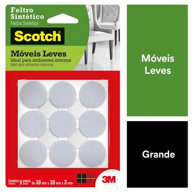 Protetor Anti-Impacto 3M Scotch Redondo Pequeno - 20 unidades