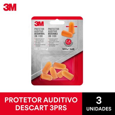 Protetor Auditivo Descartvel, Laranja