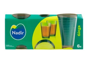 Conjunto de Copos Ginga 280ml 6 Peas Transparente