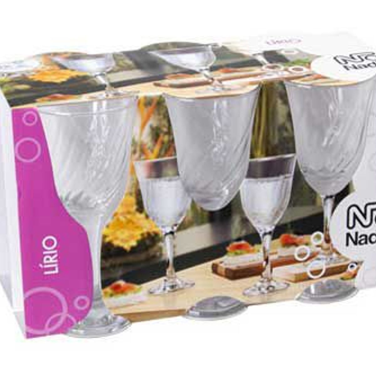 Conjunto Taça Água 6 Peças Lírio, Cristalino, marca Nadir Figueiredo - Foto 2