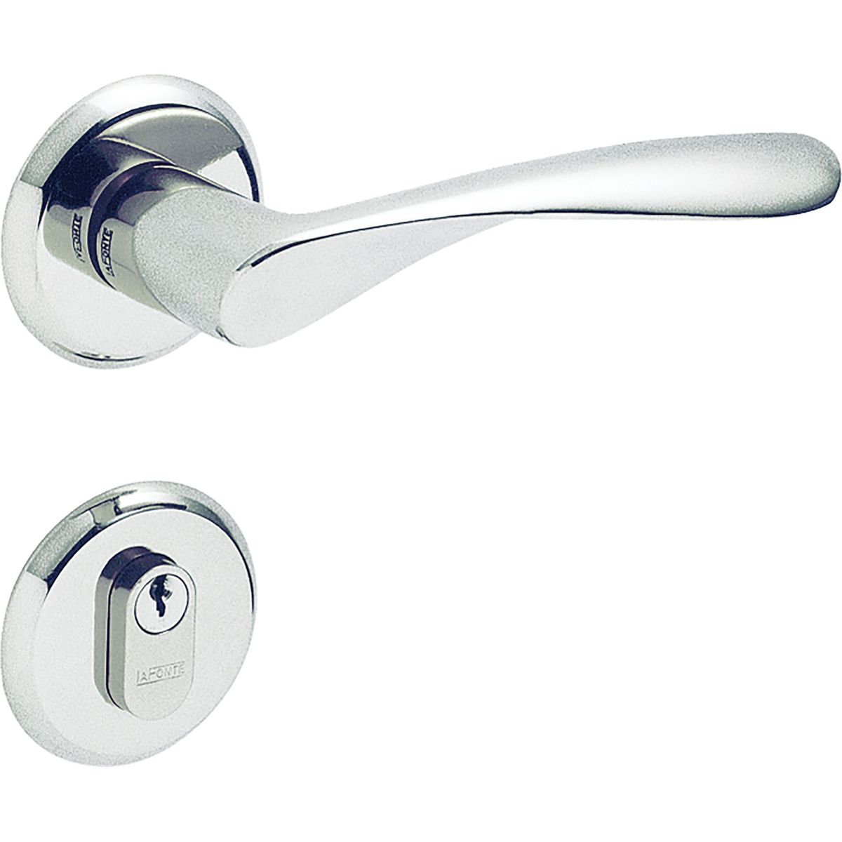 Fechadura 610 Externa Cromado Acetinado, marca La Fonte - Foto Principal