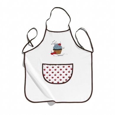 Avental de Cozinha Bella Cupcake 61x67cm Branco 