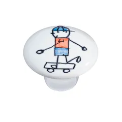 Puxador Il1746 Menino Skate, Cerâmica, 3,7cm