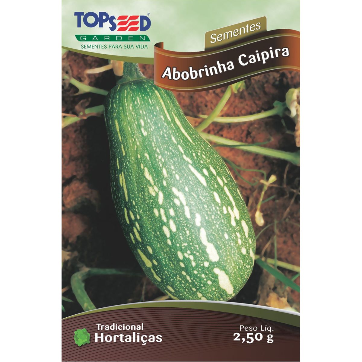 Semente Horta Abobrinha Caipira, marca Topseed Garden - Foto Principal