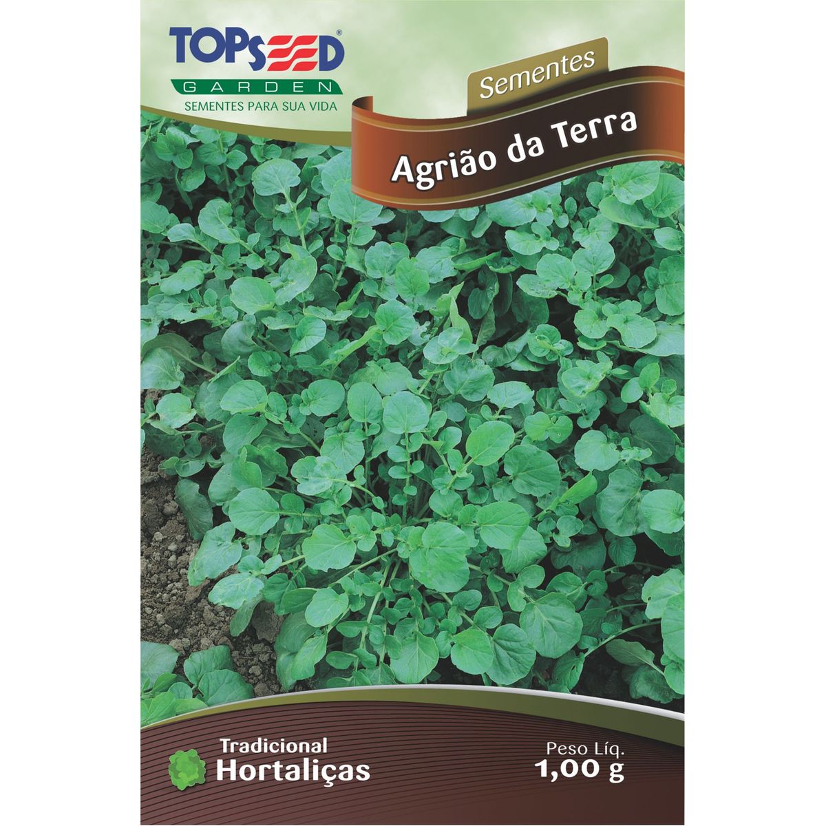Semente Horta Agrião de Terra, marca Topseed Garden - Foto Principal