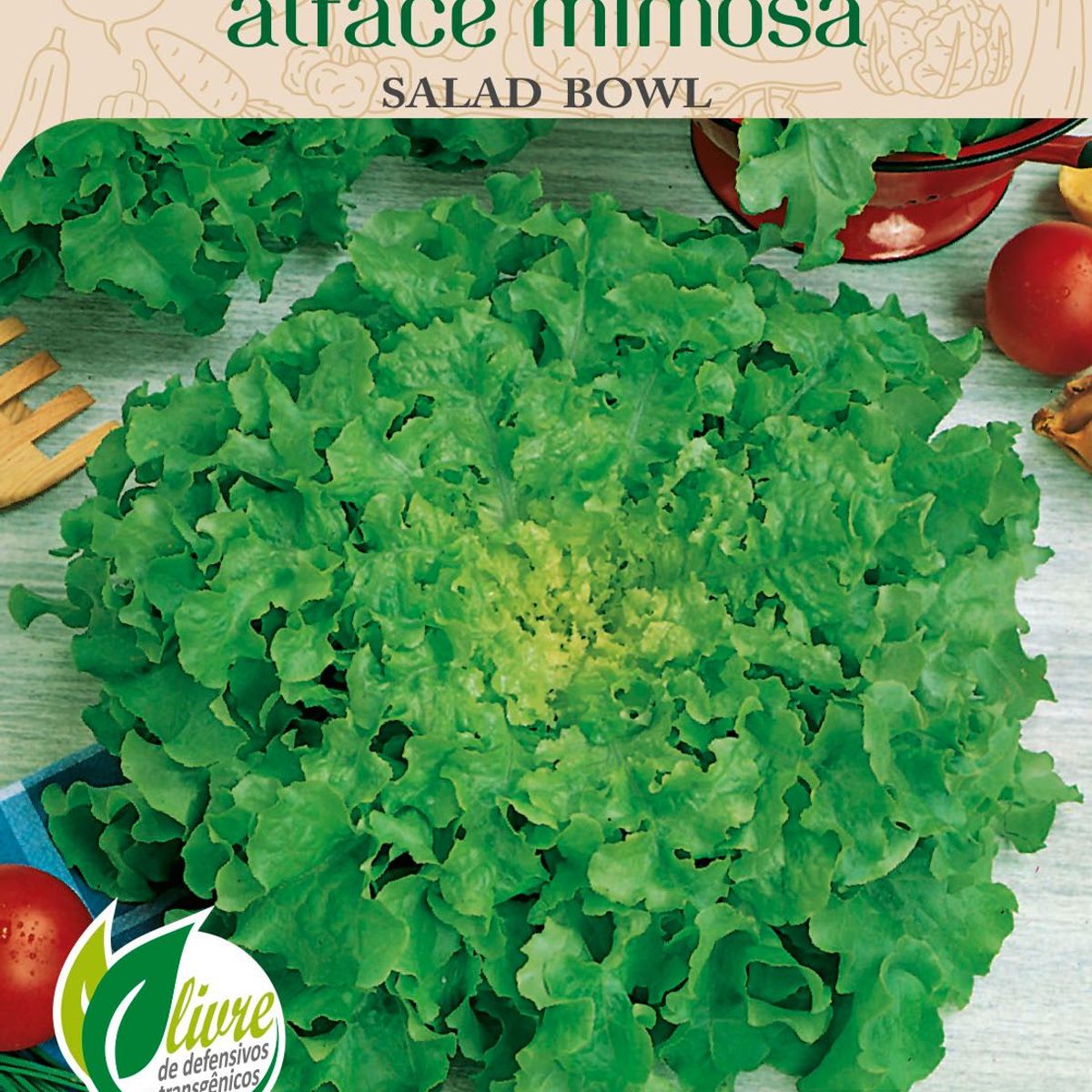 Semente Horta Alface Mimosa Salada Bowl, marca Topseed Garden - Foto Principal