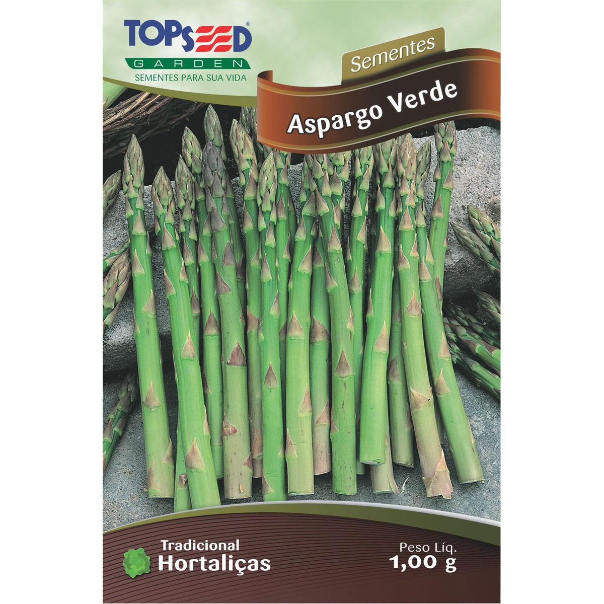 Semente Horta Aspargo, Verde, marca Topseed Garden - Foto Principal