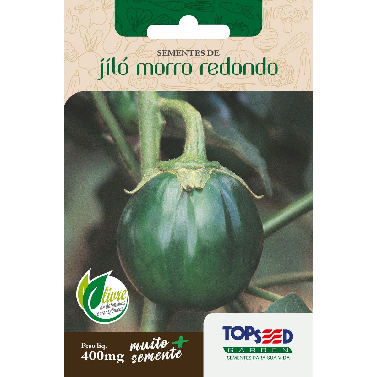 Semente Horta Jiló Morro Redondo, marca Topseed Garden - Foto Principal